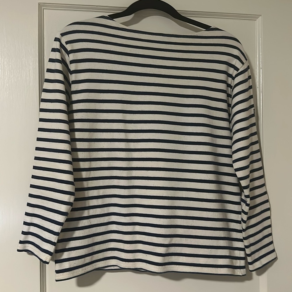 Saint James striped Breton shirt.